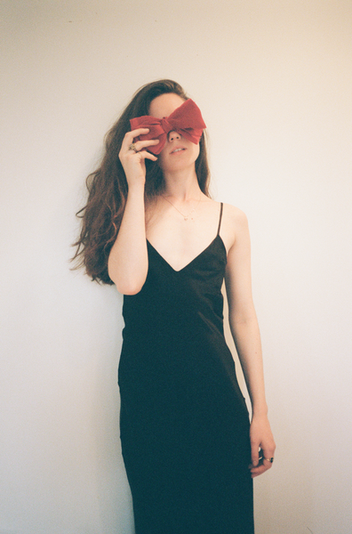 miss coco silk look slip dress Long Slip Dress in Warm Shell
